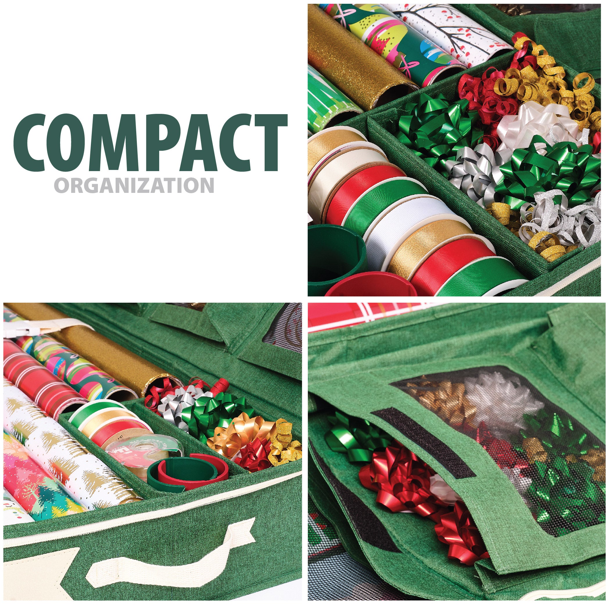 Little ELF Premium Wrapping Paper Storage Organizer