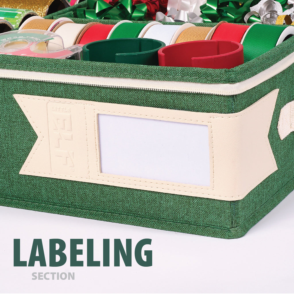 Little ELF Premium Wrapping Paper Storage Organizer