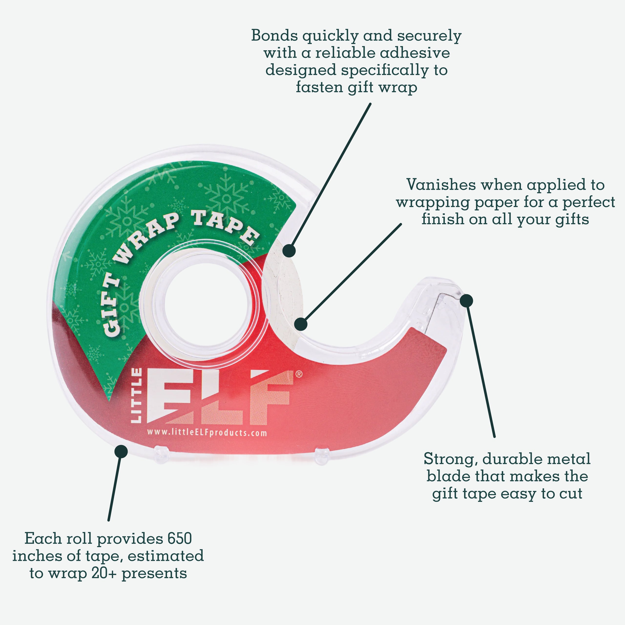 Little ELF Gift Wrap Tape (6-Rolls)
