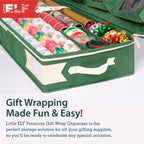 Little ELF Premium Wrapping Paper Storage Organizer
