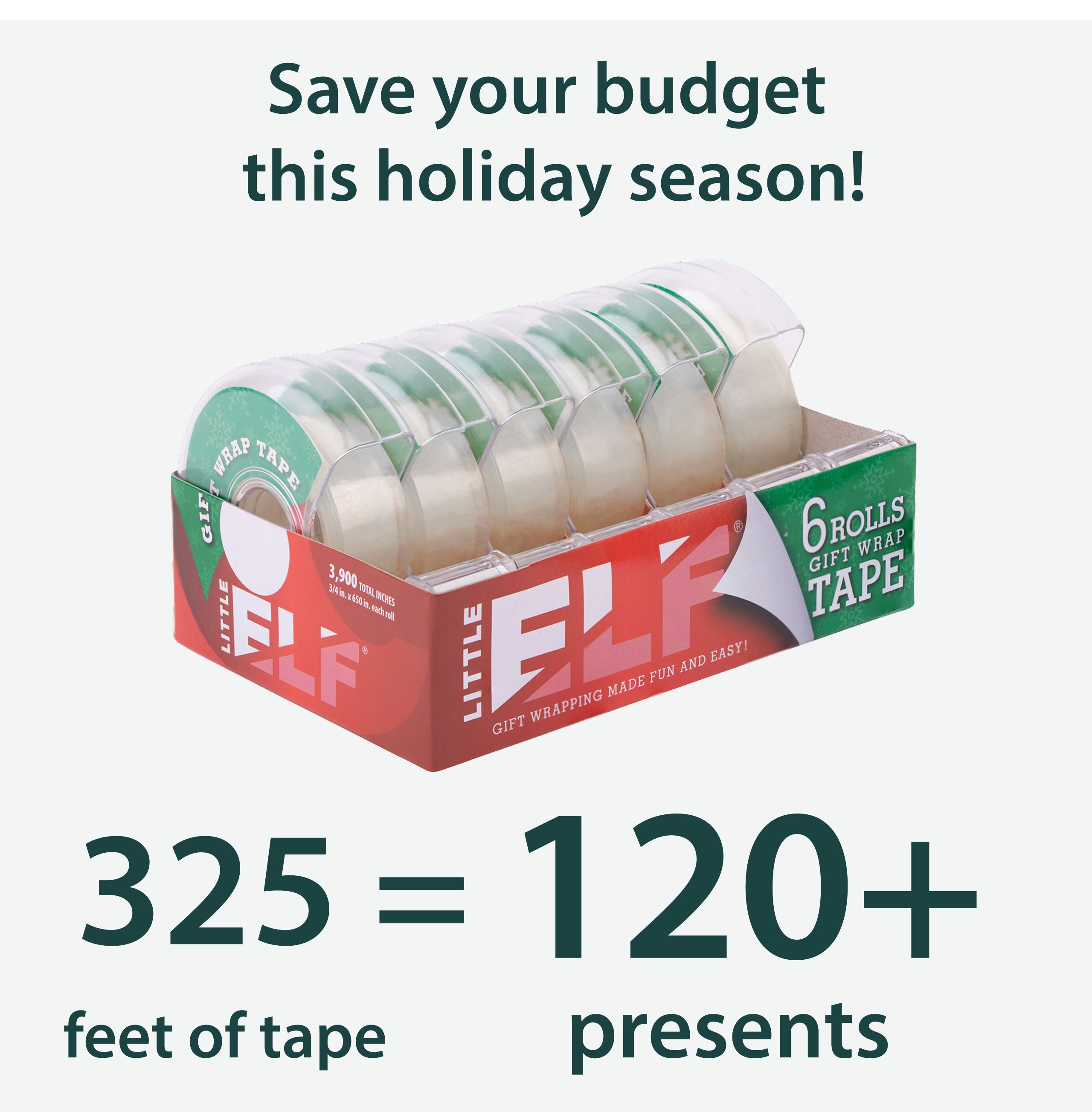 Little ELF Gift Wrap Tape (6-Rolls)